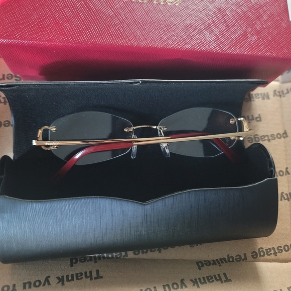 Cartier Gold Rimless Glasses - Picture 2 of 7